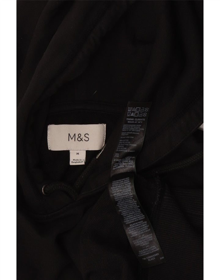 Marks & Spencer muška majica s kapuljačom Srednji crni pamuk