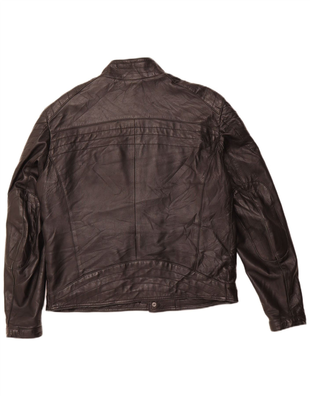 VINTAGE muška kožna trkaća jakna IT 54 2XL crna koža