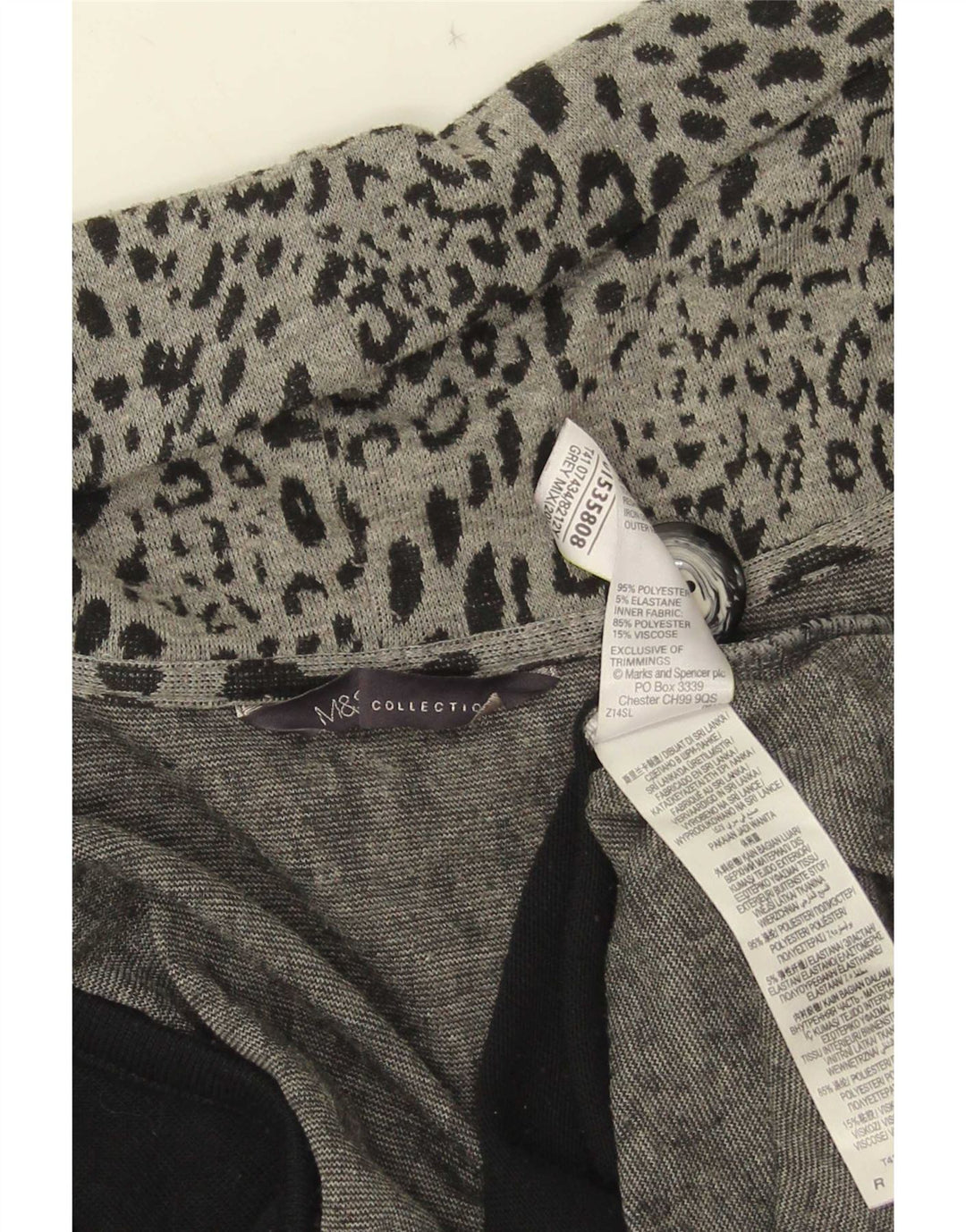 Marks & Spencer ženski asimetrični džemper UK 20 2XL sivi