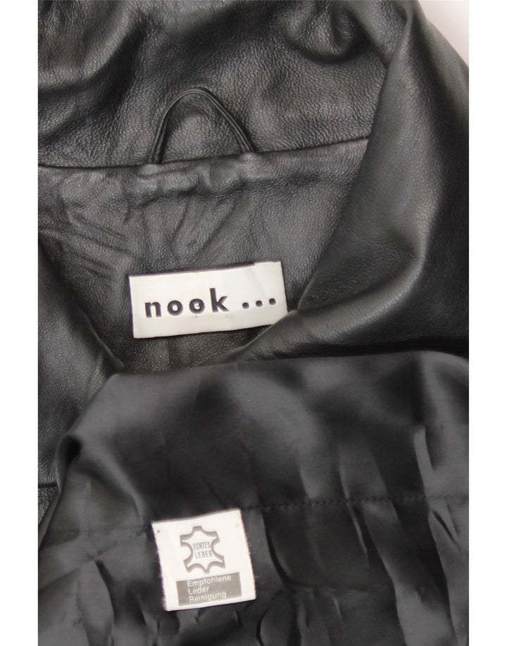 Vintage ženska kožna jakna UK 18 XL crna koža