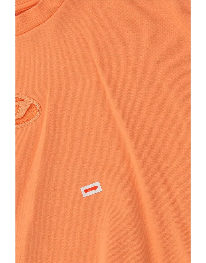 Diesel Sweatshirt majica s motivima za djevojčice 11-12 godina, narančasti pamuk