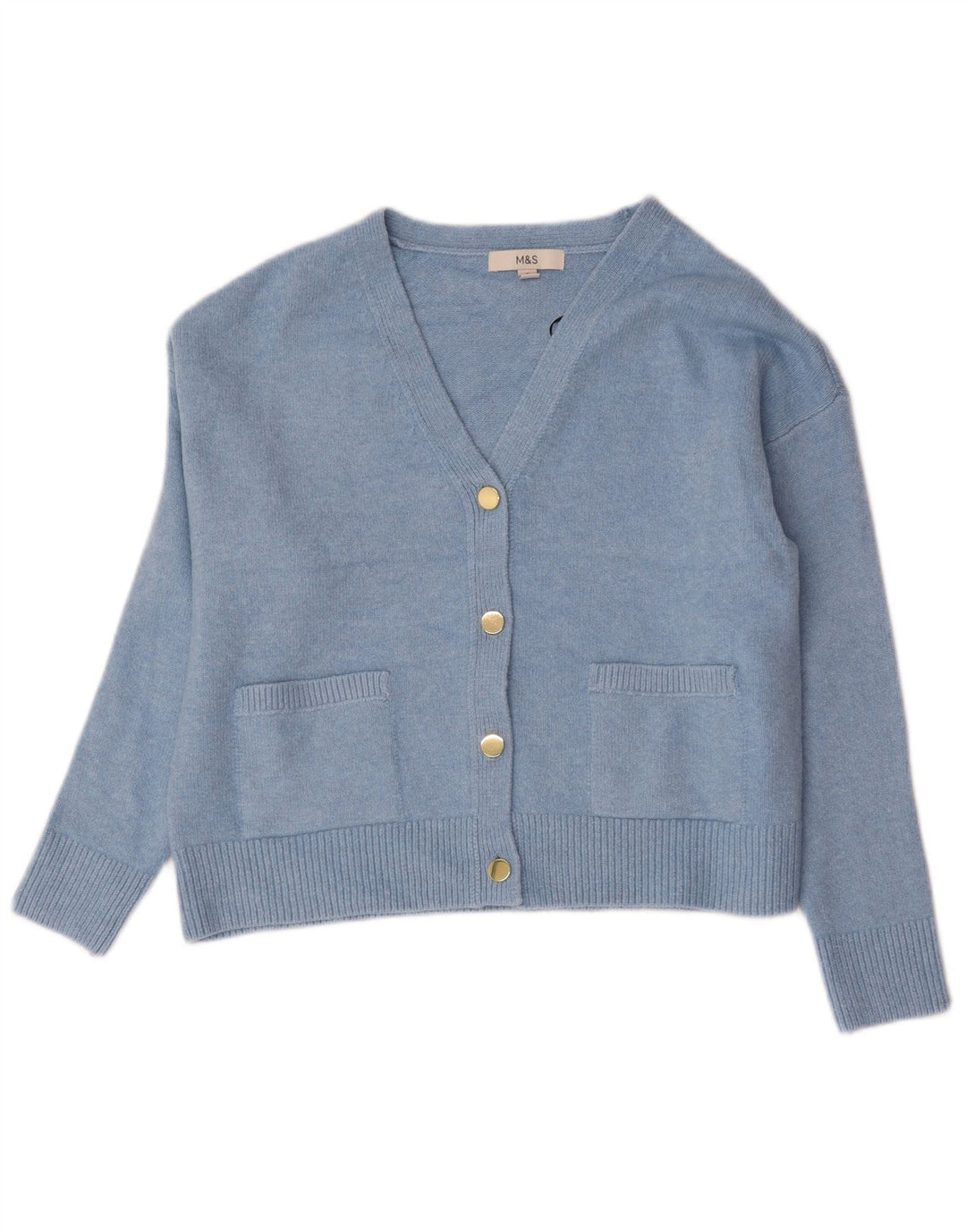 Marks & Spencer ženski prekomjerni kardigan pulover UK 10 Small Blue