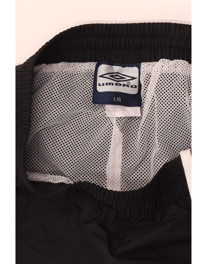 Umbro muške hlače za trenirku, velike crne poliesterske hlače