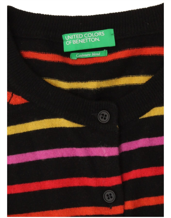 Benetton ženski kardigan pulover UK 14 srednje raznobojne pruge
