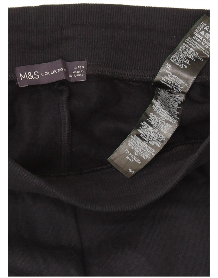 MARKS & SPENCER Ženske trenirke Hlače UK 12 Srednje tamnoplavi pamuk