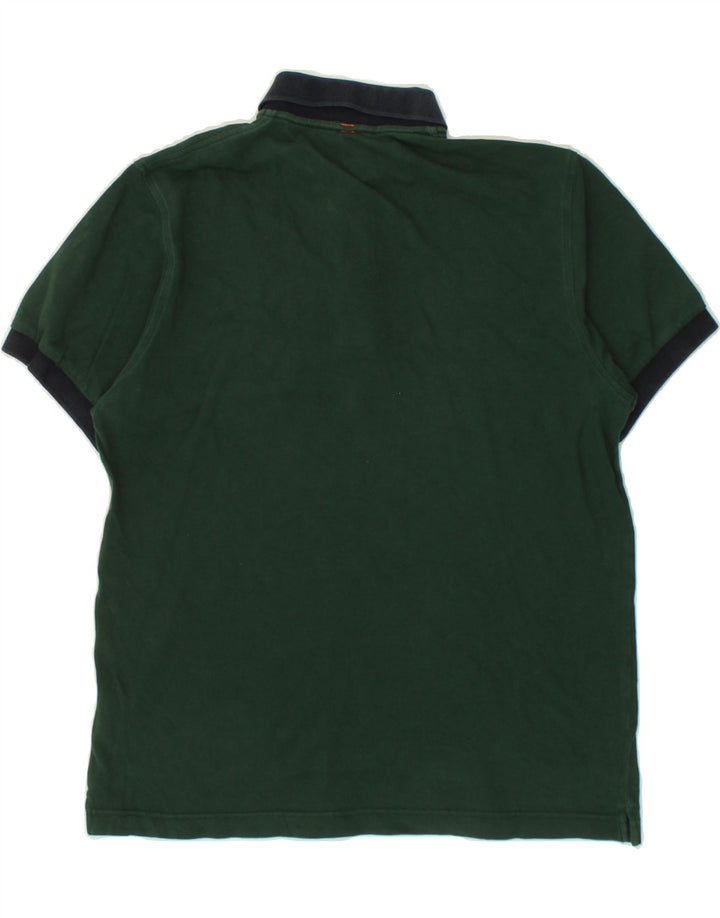 SUN68 Mens Polo Shirt Medium Green Cotton Vintage Sun68 and Second-Hand Sun68 from Messina Hembry 