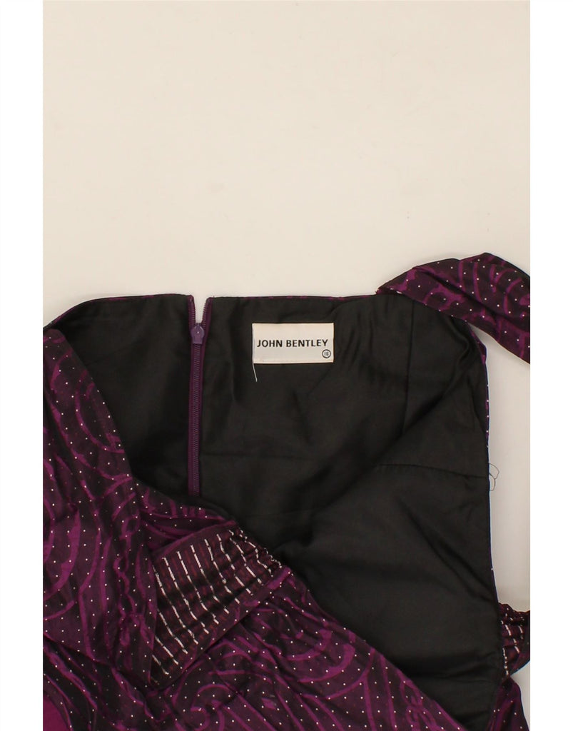JOHN BENTLEY Womens Sleeveless Bodycon Dress UK 16 Large Purple Paisley Vintage John Bentley and Second-Hand John Bentley from Messina Hembry 