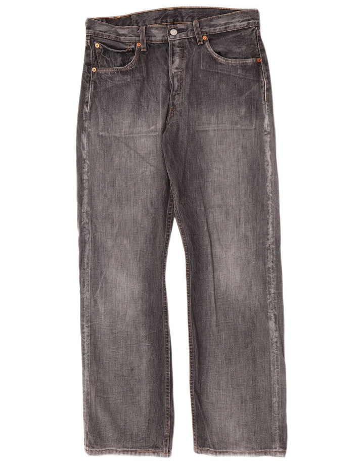 Levi's muške 501 ravne traperice W32 L30 sivi pamuk