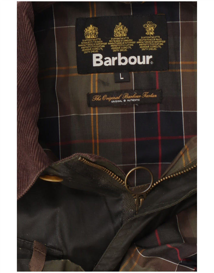 Barbour muška jakna od voštanog pamuka UK 40 Large kaki boja