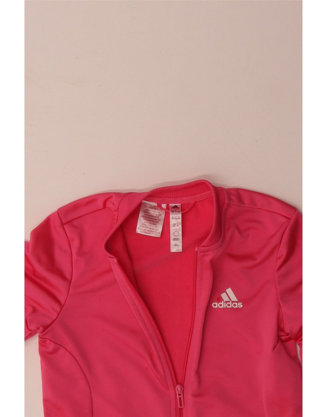 ADIDAS Girls Tracksuit Top Jacket 9-10 Years Pink