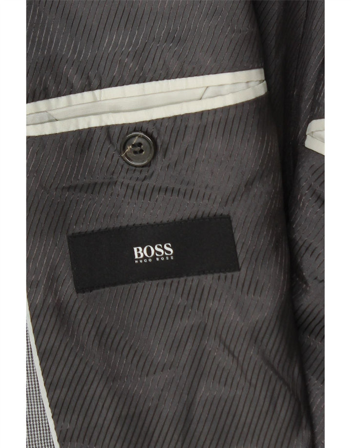 Hugo Boss muška jakna sa 2 gumba EU 54 2XL siva houndstooth viskoza