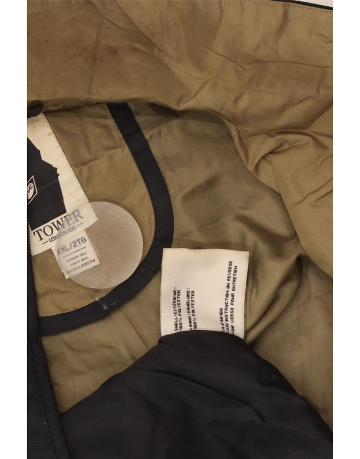 London Fog muška kišna jakna s kapuljačom UK 44 2XL crni poliester