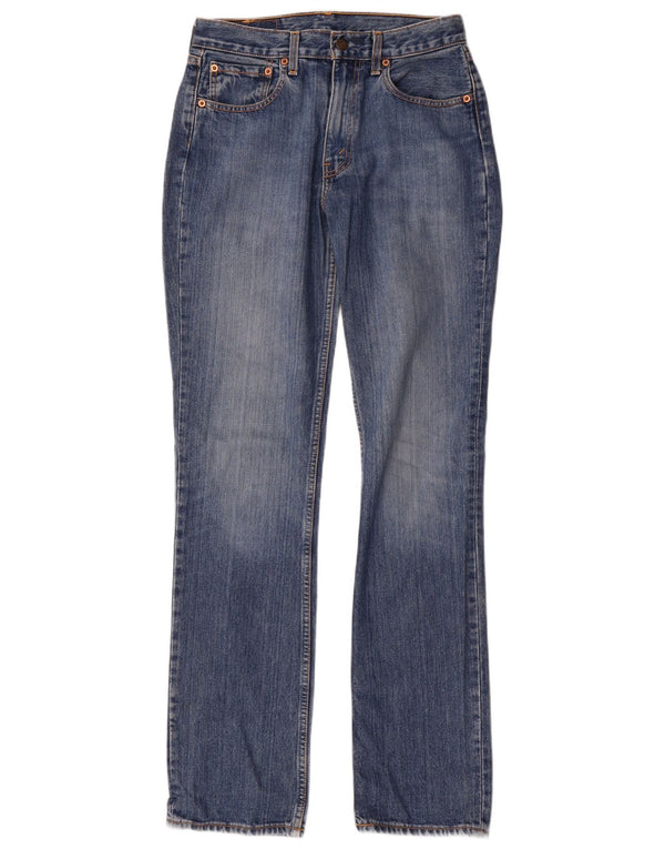 Levi's Womens 595 Straight Jeans W31 L34 Blue Cotton