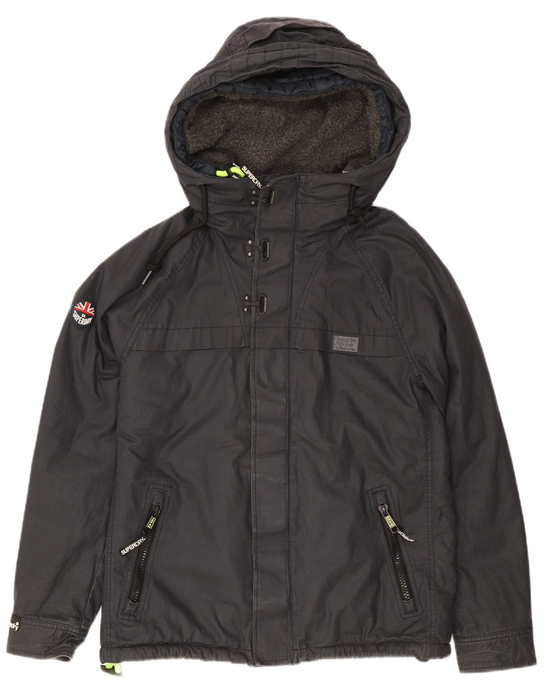 Superdry muška vjetrovka s kapuljačom UK 40 Veliki tamnoplavi logotip