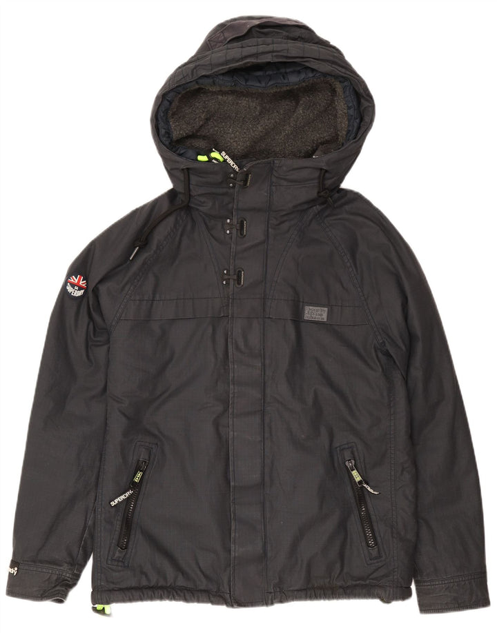 Superdry muška vjetrovka s kapuljačom UK 40 Veliki tamnoplavi logotip