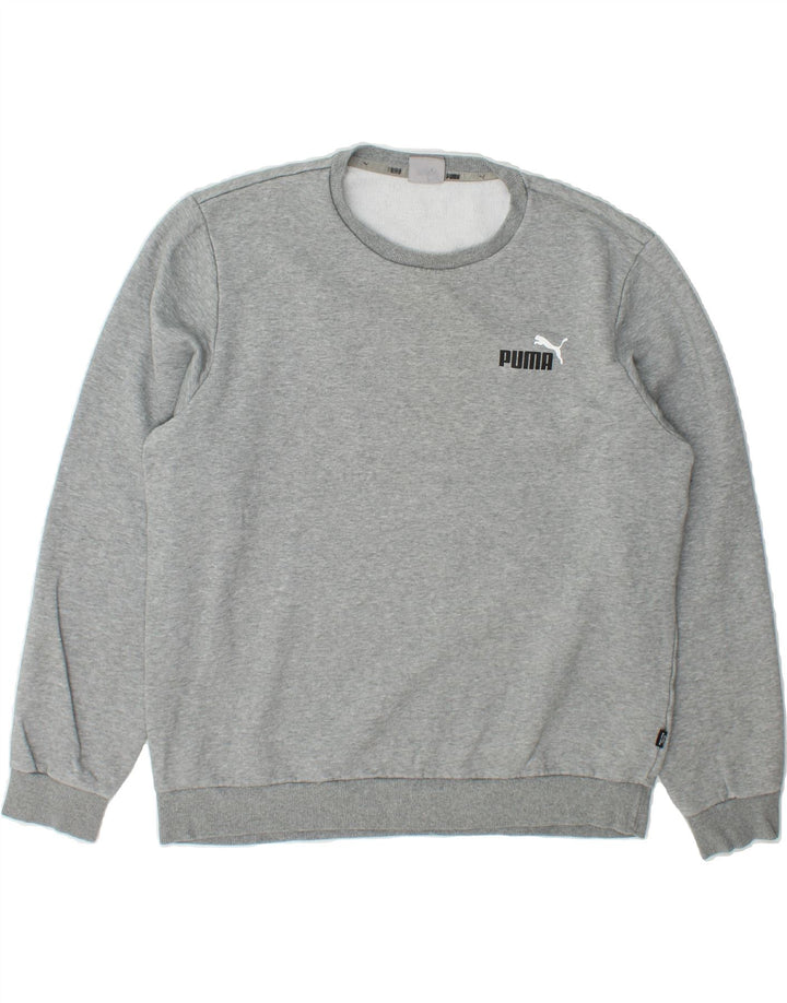 PUMA Mens Sweatshirt Jumper Large Grey Cotton Vintage Puma and Second-Hand Puma from Messina Hembry 