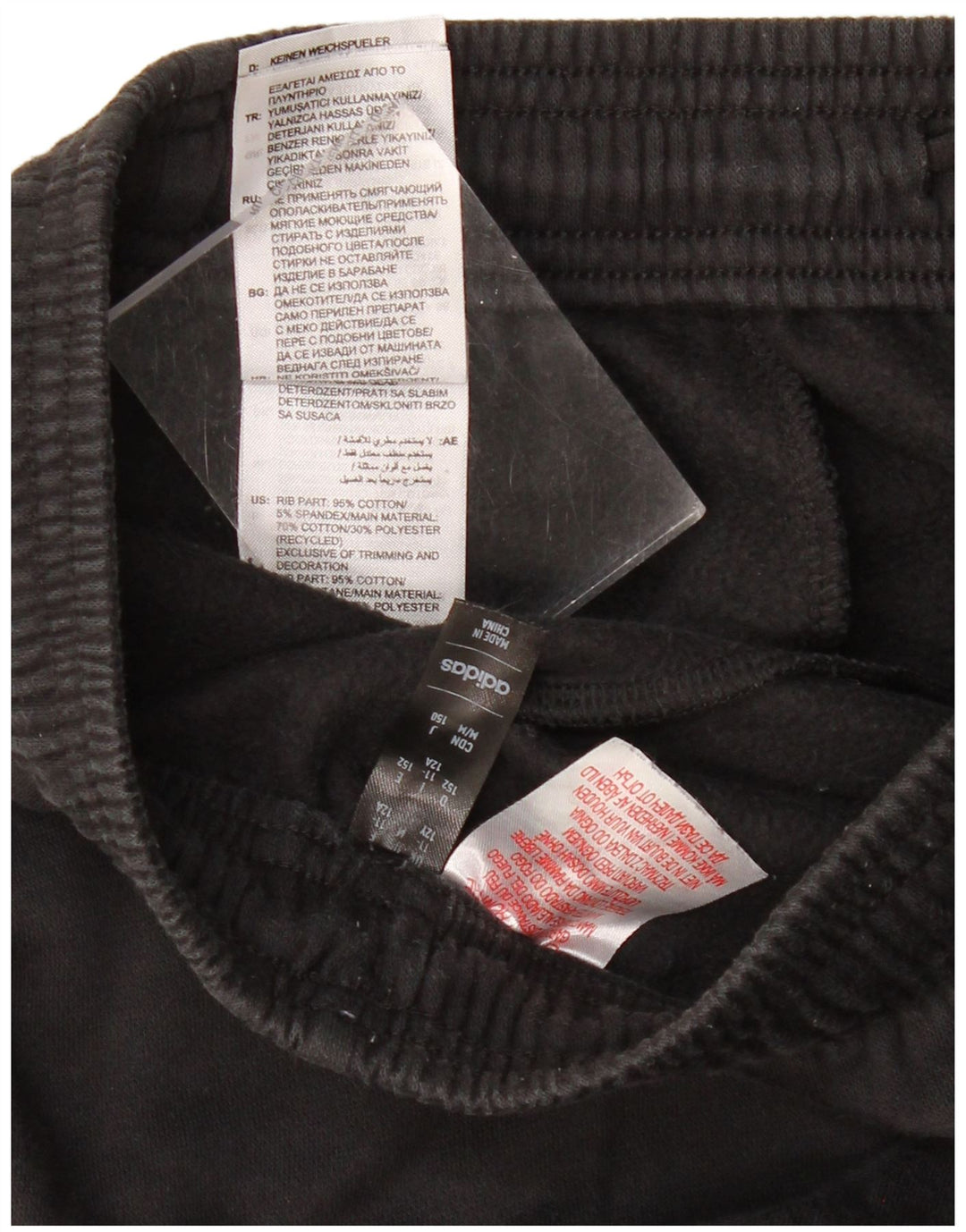 ADIDAS Trenirka za dječake, hlače za trčanje, 11-12 godina, crni pamuk