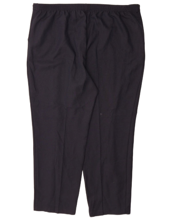 Marks & Spencer ženske ravne ležerne hlače UK 24 4XL W48 L31 tamnoplave