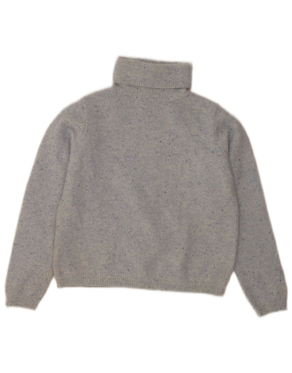 L.L.Bean ženski pulover s rol izrezom UK 8 Small Grey Flecked