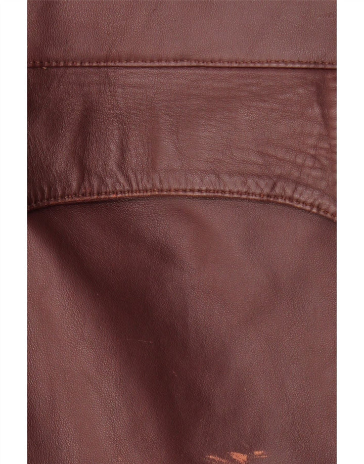 Vintage ženska kožna jakna IT 50 XL bordo koža