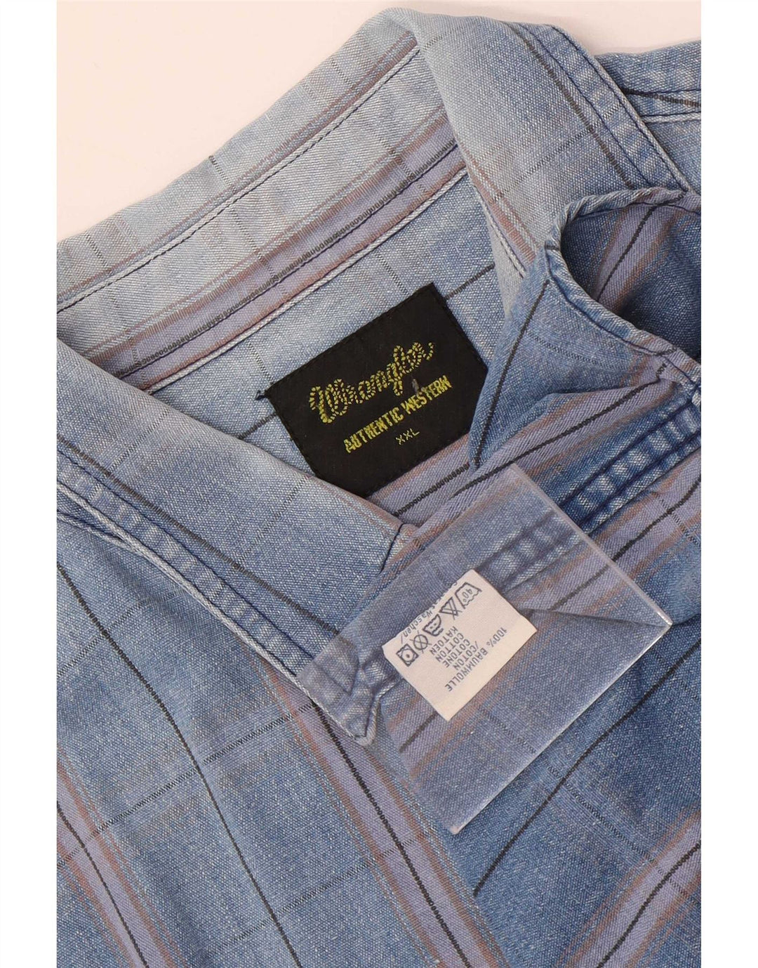 Wrangler muška western košulja 2XL pamuk u plavi karirani okvir
