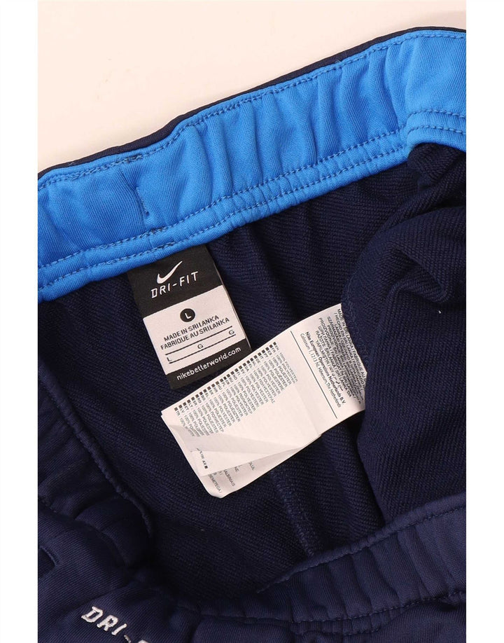 Nike muške Dri Fit hlače za trenirku, velike tamnoplave poliesterske hlače