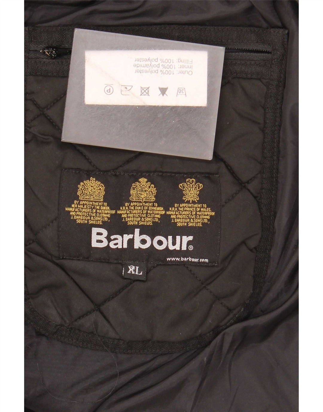 Barbour muška prošivena jakna UK 42 XL crni poliester