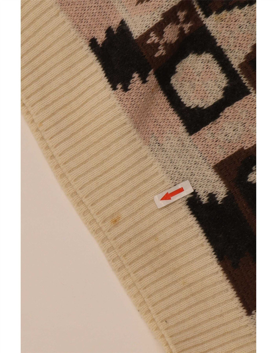 Missoni muški džemper s okruglim izrezom srednje smeđe geometrijske vune