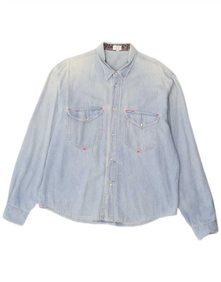 BENETTON muška traper košulja XL plava