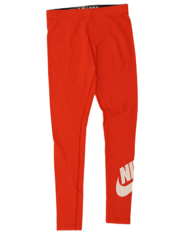 Nike ženske grafičke tajice UK 8 male narančaste pamučne boje