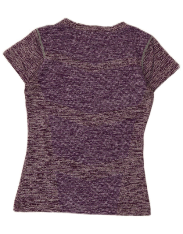 Nike Ženska Dri Fit majica kratkih rukava UK 12 Medium Purple Flected Polyester