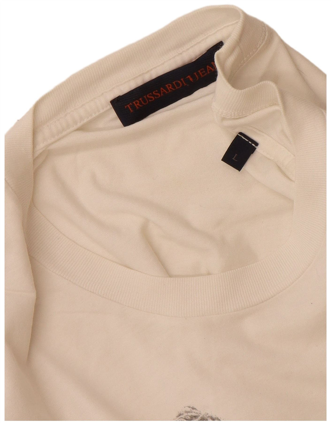 Trussardi Jeans Muška velika bijela majica s grafičkim motivima