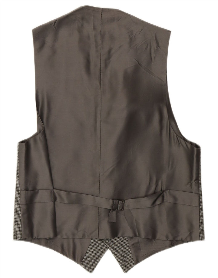 Vintage muški prsluk srednje sive ptičje zube