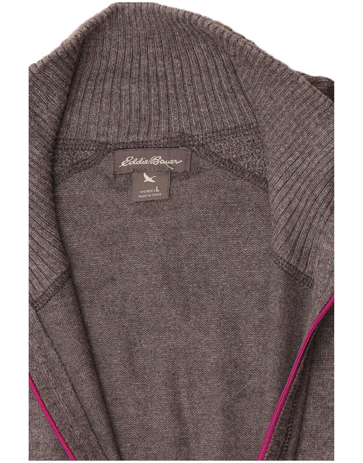 Eddie Bauer ženski džemper s izrezom s patentnim zatvaračem UK 16 veliki sivi