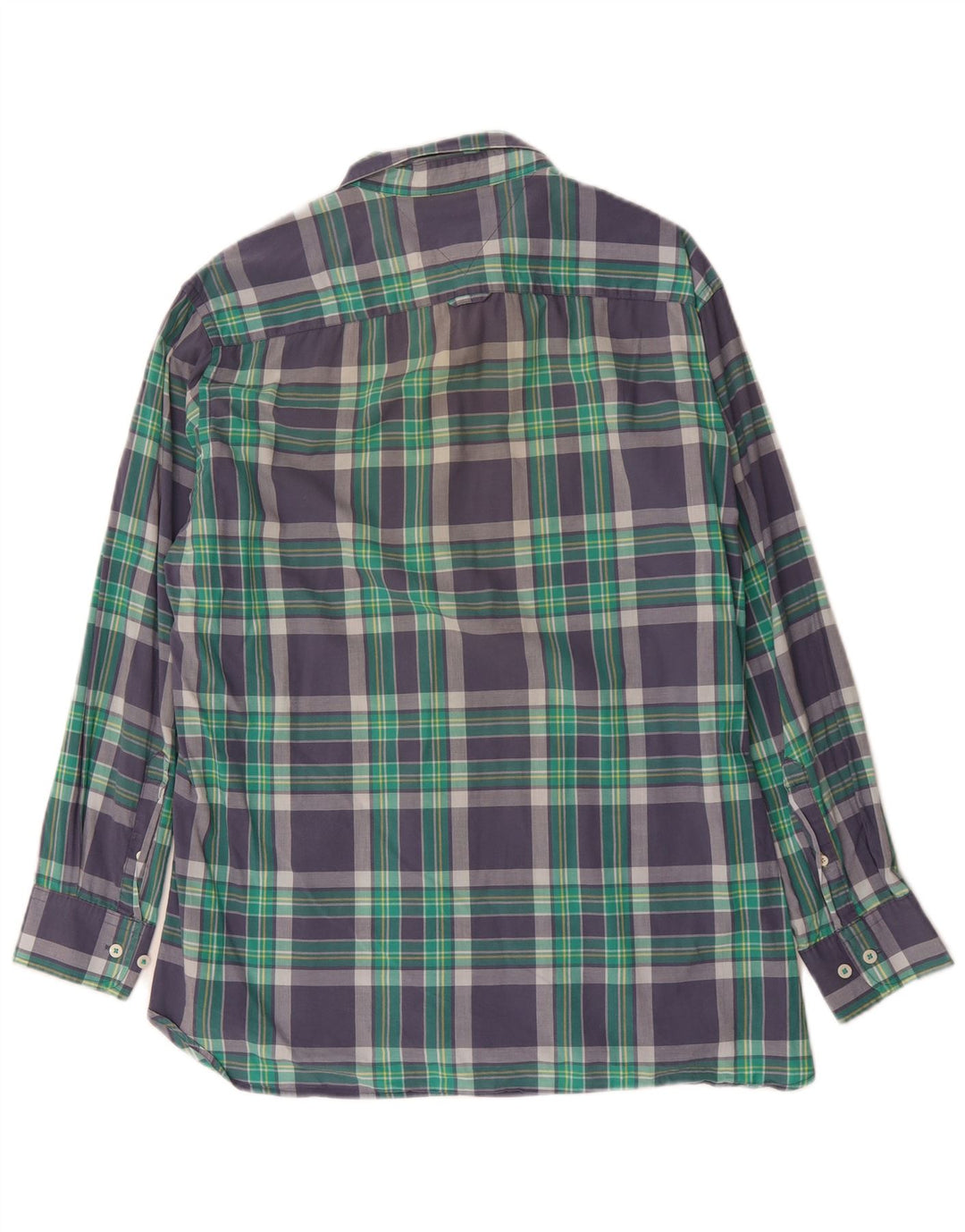 TOMMY HILFIGER Mens Custom Fit Shirt Large Multicoloured Check Cotton