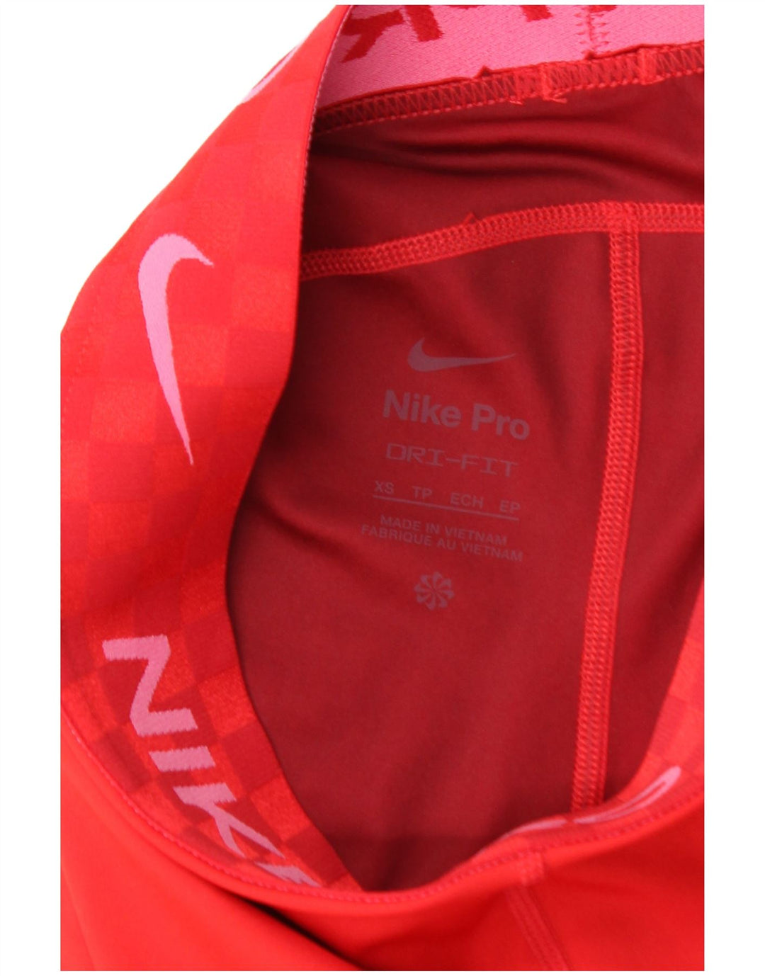 NIKE Womens Dri Fit Graphic Leggings UK 6 XS  Red Polyester