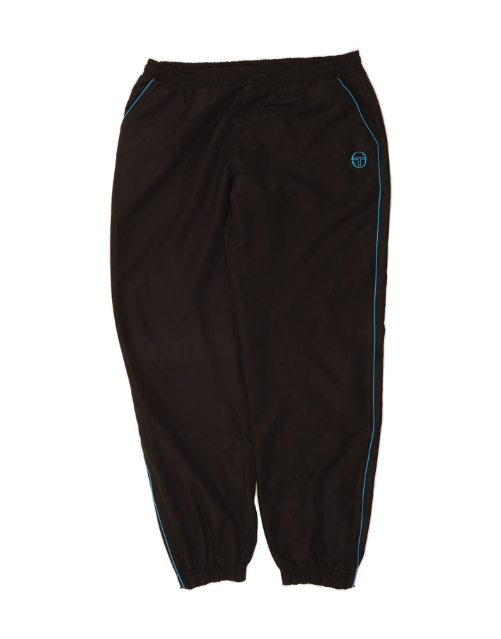 SERGIO TACCHINI Mens Tracksuit Trousers Joggers 3XL  Black Polyester Vintage Sergio Tacchini and Second-Hand Sergio Tacchini from Messina Hembry 