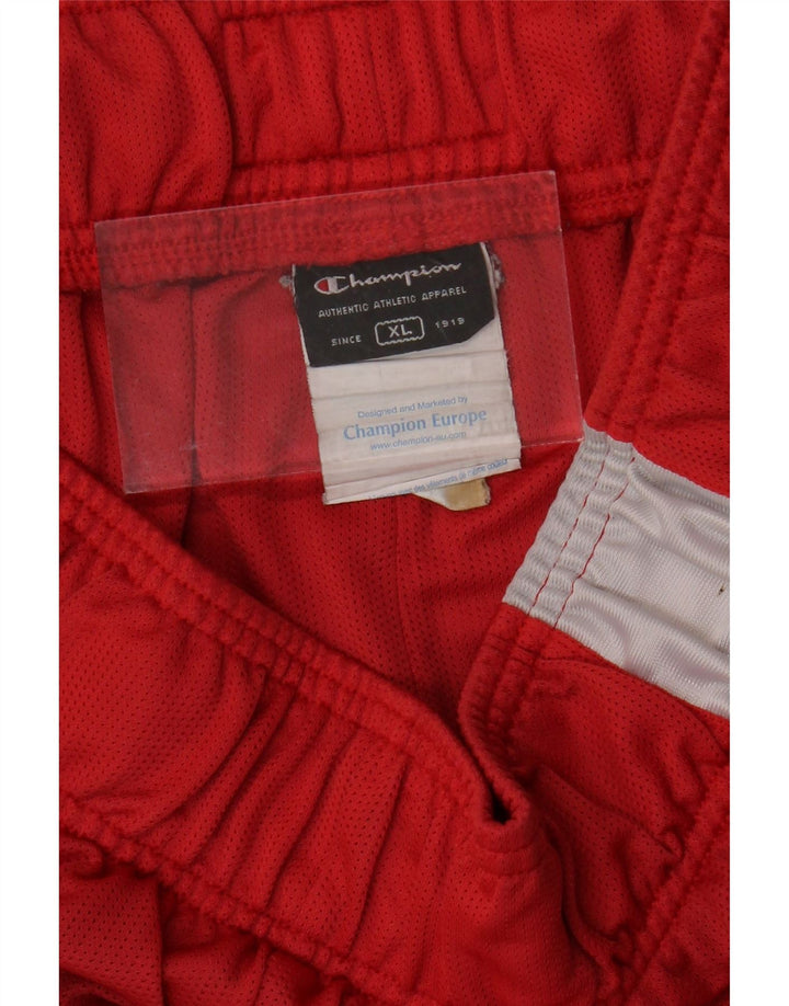 CHAMPION Mens Sport Shorts XL  Red Colourblock Polyester Vintage Champion and Second-Hand Champion from Messina Hembry 