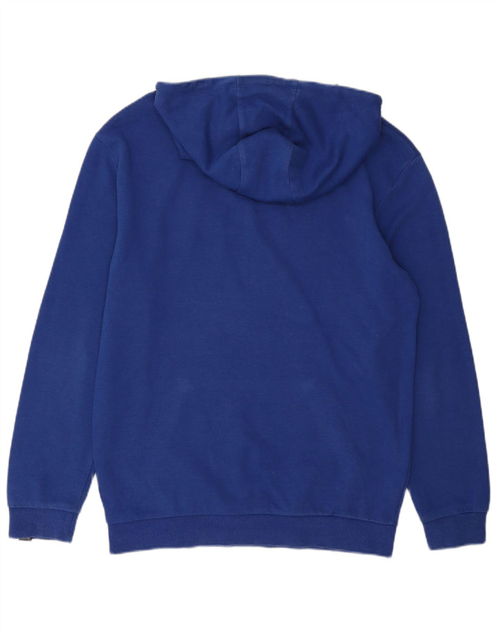 ELLESSE Mens Graphic Hoodie Jumper Small Blue Cotton