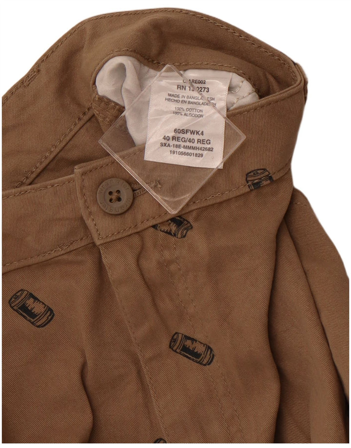 WRANGLER Muške grafičke kargo kratke hlače W40 XL smeđi pamuk