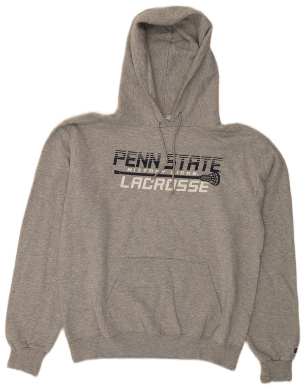 Champion Mens Penn State Nittany Lions majica s kapuljačom Srednje siva s mrljama