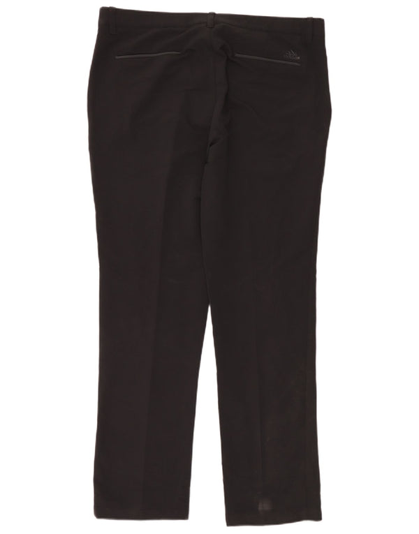 Adidas muške ravne chino hlače W36 L32 crni poliester