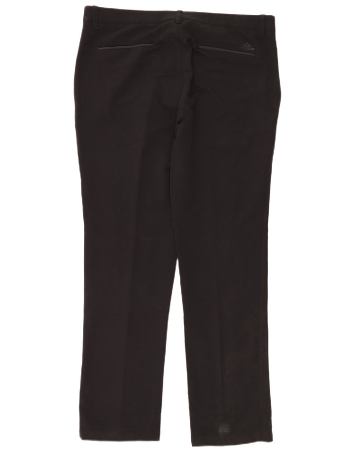 Adidas muške ravne chino hlače W36 L32 crni poliester