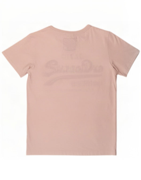 Superdry ženska majica kratkih rukava klasičnog kroja UK 12 Srednje bijeli pamuk
