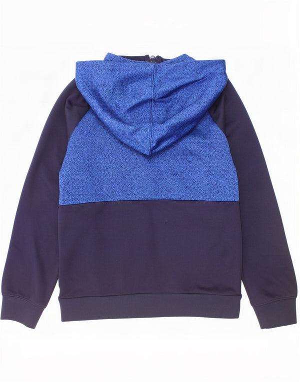 Nike Boys Dri Fit Zip Hoodie pulover 6-7 Years Large Navy Blue Flecked