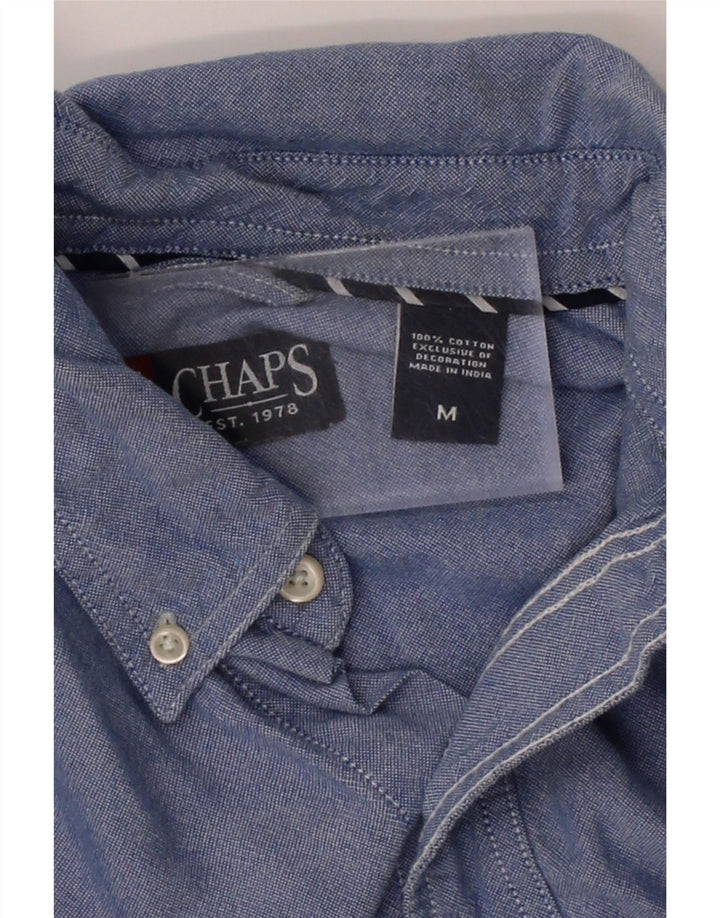 CHAPS Mens Shirt Medium Blue Cotton Vintage Chaps and Second-Hand Chaps from Messina Hembry 