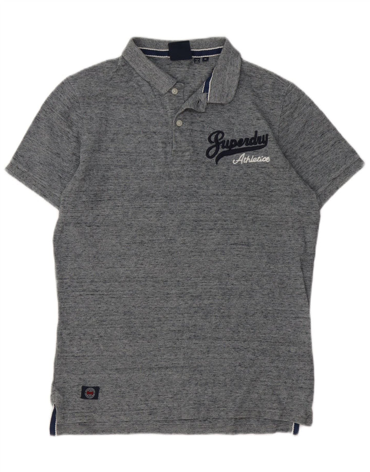 Superdry muška grafička polo majica, srednje sivi flekasti pamuk