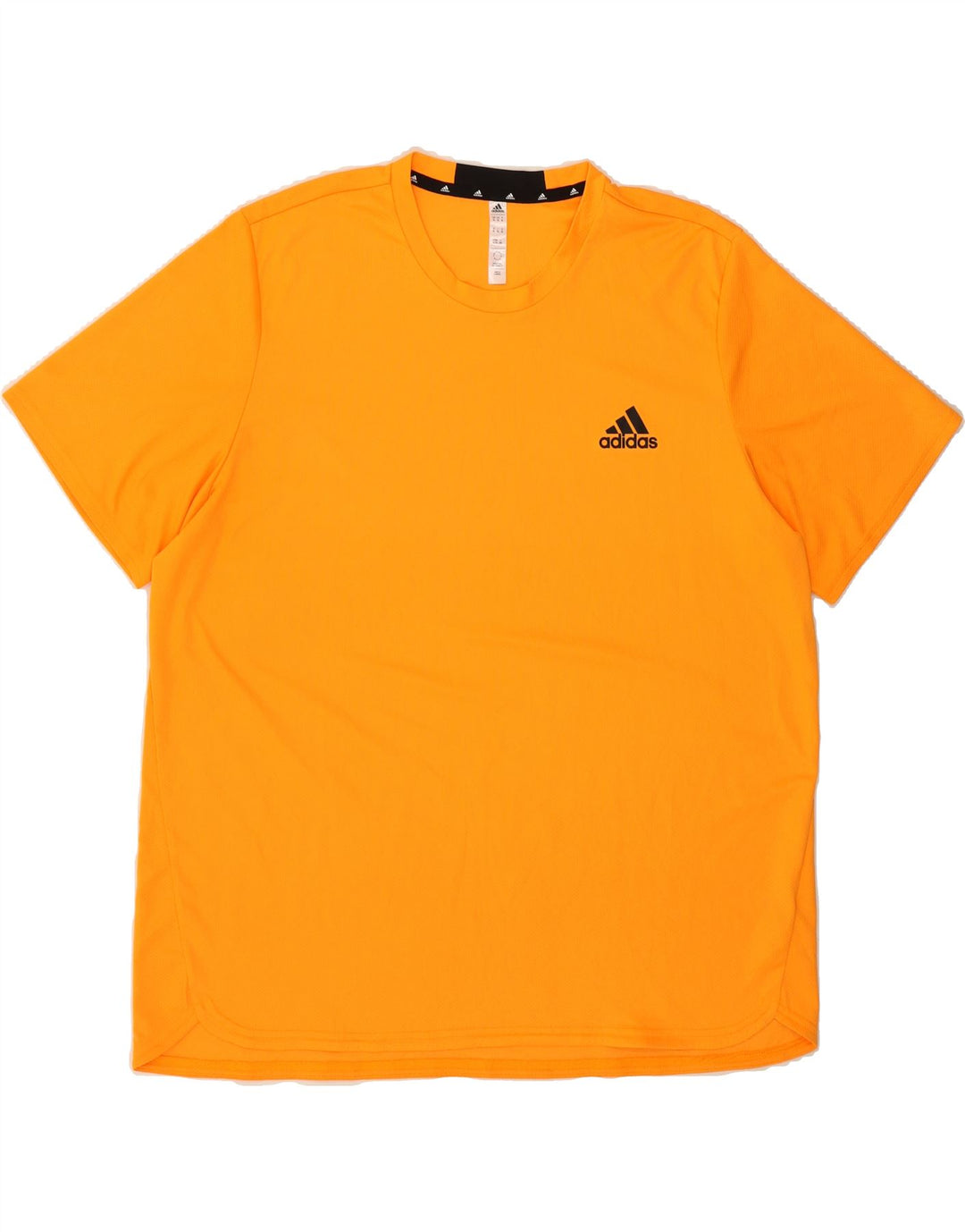 ADIDAS Mens T-Shirt Top XL Orange Polyester Vintage Adidas and Second-Hand Adidas from Messina Hembry 