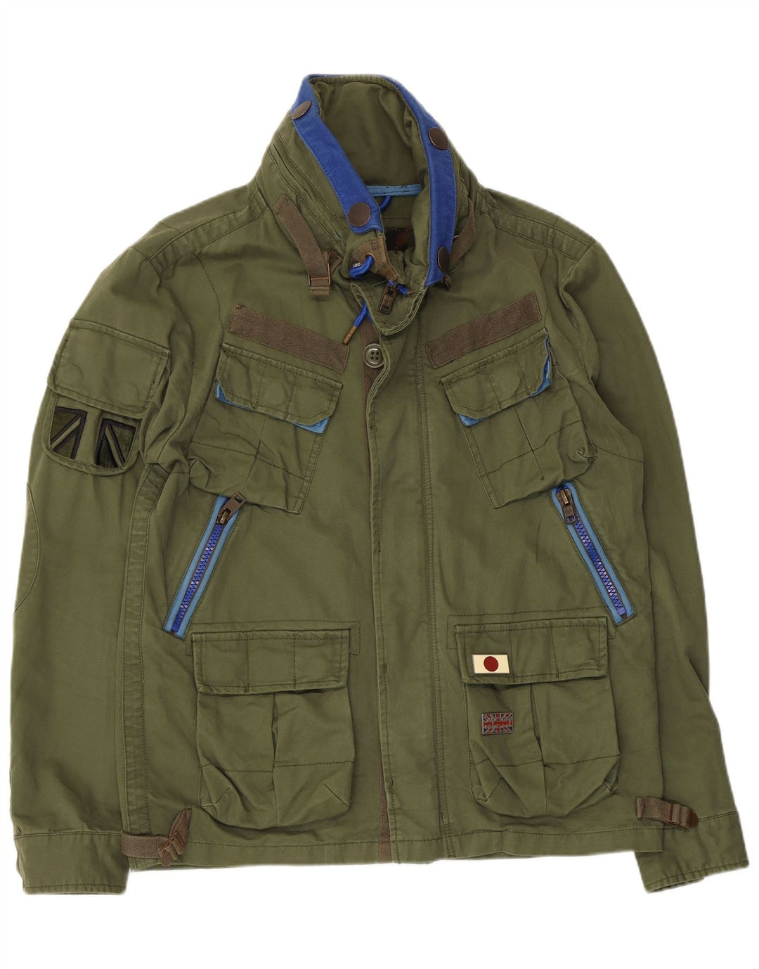 Superdry muška pomoćna jakna UK 38 Srednje zeleni pamuk