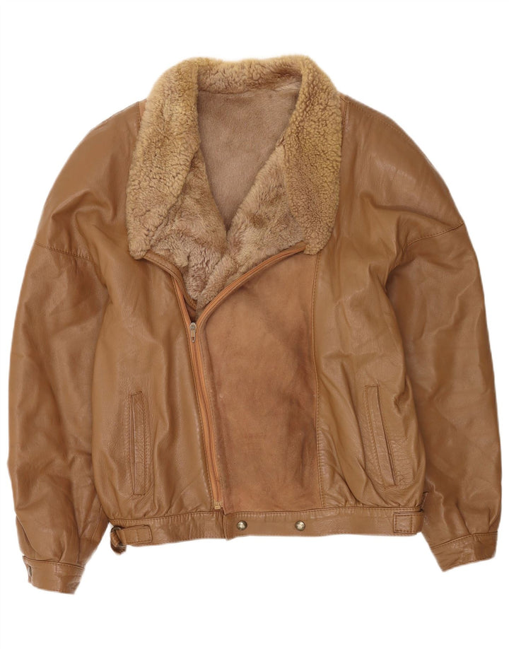 Vintage muška jakna s ovčicama IT 50 Large Beige